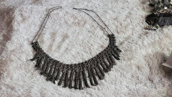 Spectacular Silver Collar  Early Nouveau Deco 1900s Neckwear
