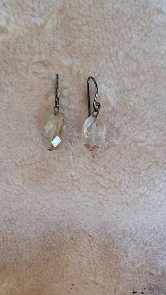 Antique Rutilated Quartz Earrings 1920s