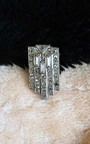 Art Deco Shoe Clip Divine Rhinestone  Clip  Roaring Twenties  2020s Deco Hat Clip Deco Belt Clip Deco Bag Clip or
