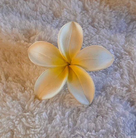 Vintage Frangipani Flower Pin Made in West Germany Mid Century