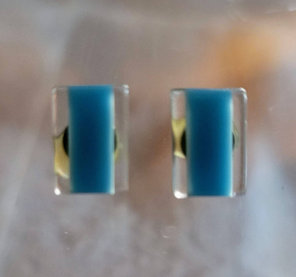 Vintage Blue Lucite Petite Earwear... Shown with The Lucite Collection