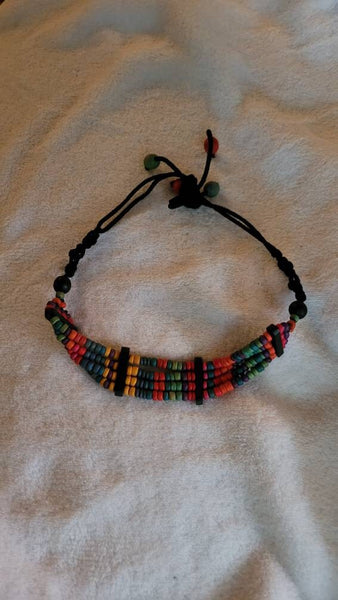 Fab Fun !Beaded Wodden  Multicolored Necklace