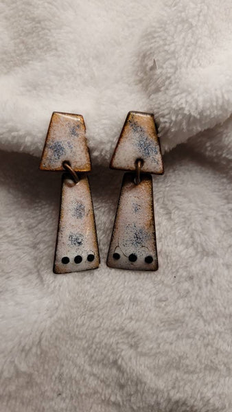 Presenting  Fabulous Forties Handpainted •Enamal on Copper  Collection• Avant-garde  Modern Ancient Sophistication(Pic Earrings Listing)