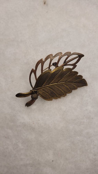 Cool Copper on Falling Leaves Vintage  Pin