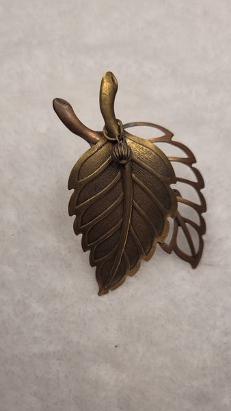 Cool Copper on Falling Leaves Vintage  Pin