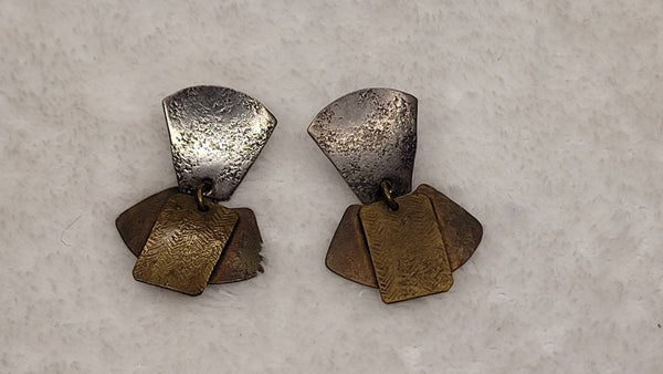 Egyptian Revival Mixed Metal Earwear