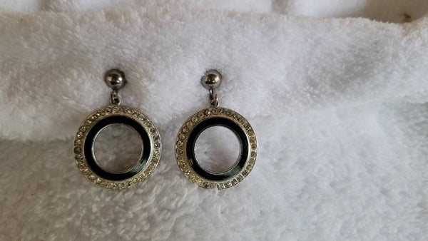 1940s Rhinestones in the Round Earrings Forties Forever