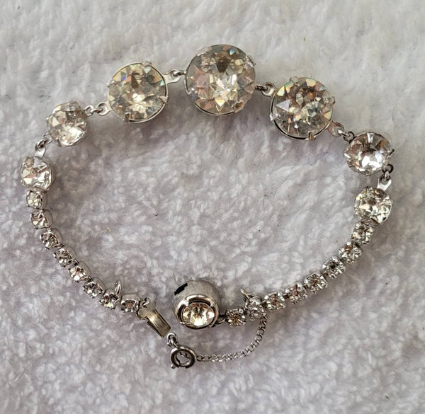 1950s Exquisite Rhinestone Bracelet Spectacular Sparkler