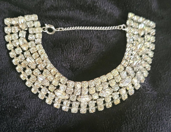 Rhinestone Bracelet 1950s Brilliantly Beautiful