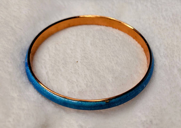 Matisse Renoir Blue Enamel on Solid Copper Bracelet