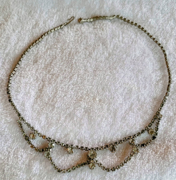 Dazzling Diamante Collection..! Sparkling Scalloped Rhinestones 1950s Vintage Special