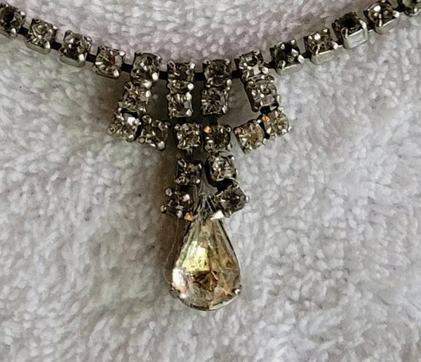 Dazzling Diamante Collection 1950s Era Necklace Vintage  Crystal Rhinestones