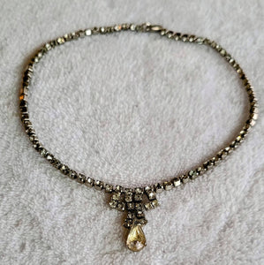 Dazzling Diamante Collection 1950s Era Necklace Vintage  Crystal Rhinestones