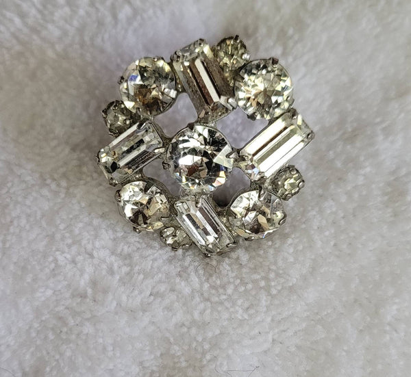 Rhinestone Brooch Fabulous Forties Flash..! ART Deco Influences on this Breathtaking Brooch