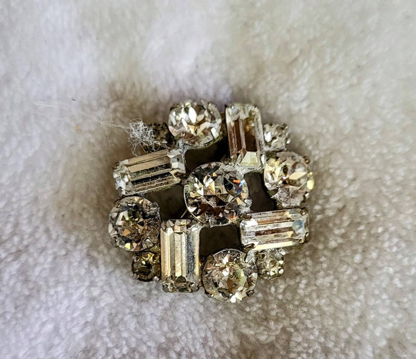 Rhinestone Brooch Fabulous Forties Flash..! ART Deco Influences on this Breathtaking Brooch