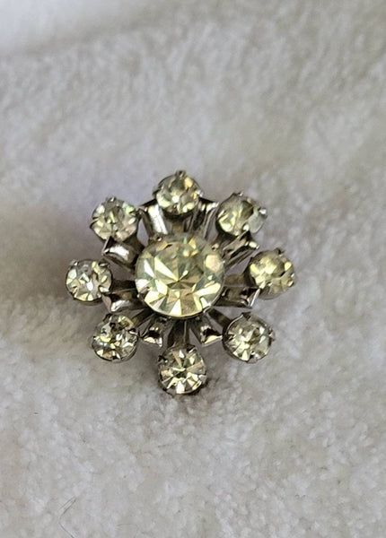 Rhinestone Baby Brooch Brilliant Sparkles 3/4 inch..!