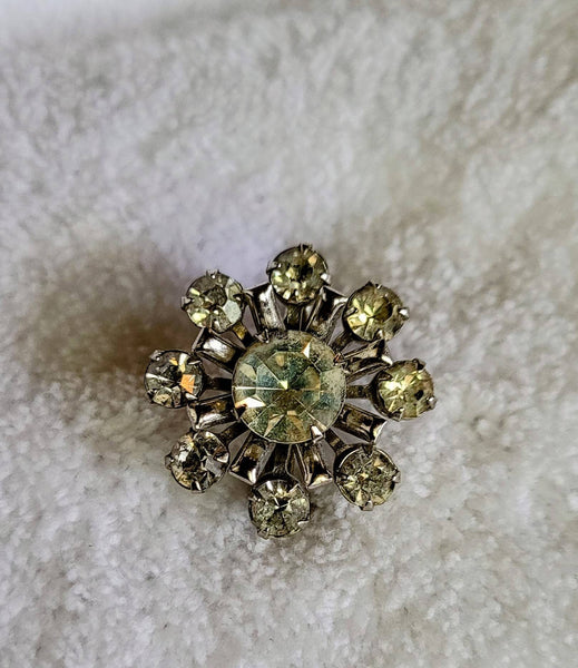 Rhinestone Baby Brooch Brilliant Sparkles 3/4 inch..!