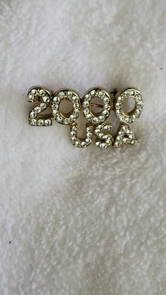 Rhinestone 2000 USA Vintage Pin... A Little  On The Rare Side.?