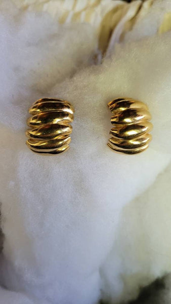 Golden Designer Napier Earrings Vintage Gold