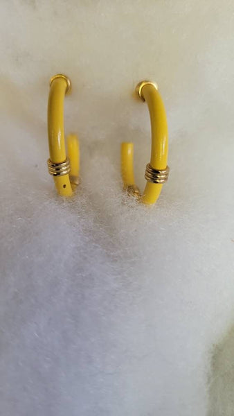 Napier Sushine Yellow Gold Classic Hoops