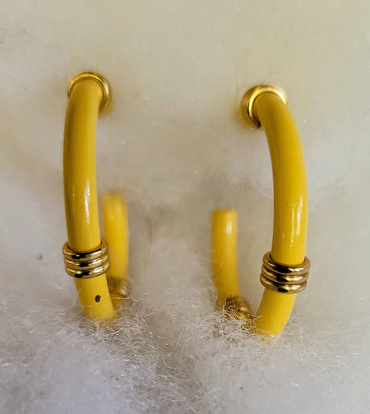 Napier Sushine Yellow Gold Classic Hoops