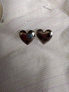 Valentines Happy Hearts Pettite Silver Heart Vintage Earrings