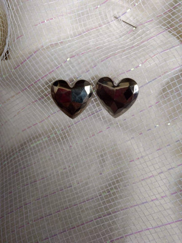 Valentines Happy Hearts Pettite Silver Heart Vintage Earrings