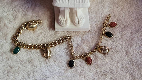 Egyptian Scarab Bracelet Circa 90s