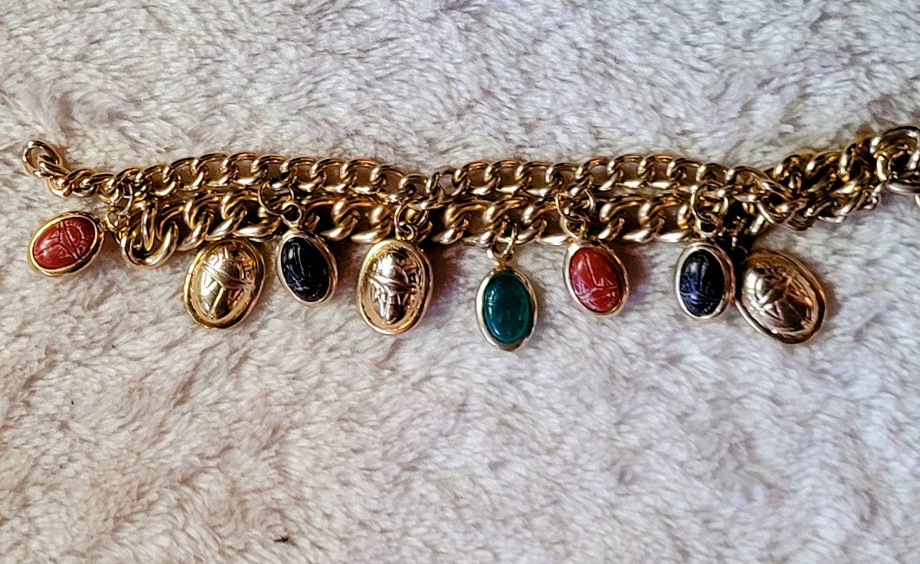 Egyptian Scarab Bracelet Circa 90s