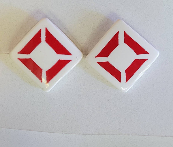 Earrings 4os 5os Rich Reds & Whites Collection..! More Vintage Treasure...