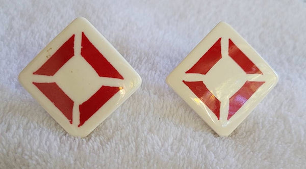 Earrings 4os 5os Rich Reds & Whites Collection..! More Vintage Treasure...