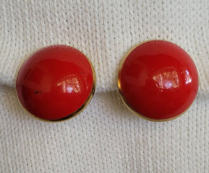 4os 5os Earrings Corvette Red  Round Classic Clips