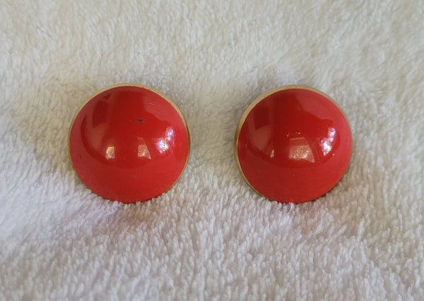 4os 5os Earrings Corvette Red  Round Classic Clips