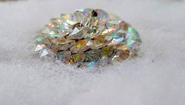 Vendome Sensational Sparkling  Rainbow Vintage Pin 1950s