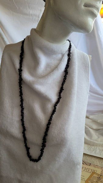 Gorgeous Rich Garnet Chips Vintage Strand Necklace 30 in