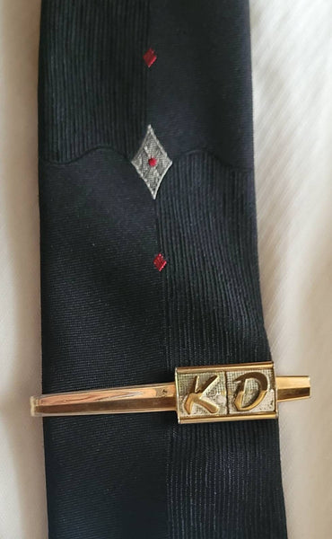 Vintage Hadleys Tie Chain Bar Mid Century Collection Initals Personalized for K.D. Picture Perfect Personal Vintage Classic Gift