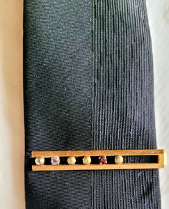 Anson Jeweled Bar Tie Clip Vintage Class and Sass .!