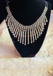 Spectacular Silver Collar  Early Nouveau Deco 1900s Neckwear