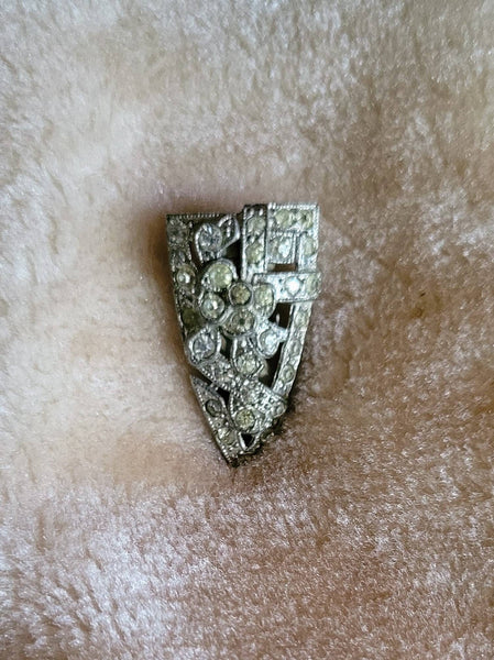 192os Art Deco Rhinestone  Shoe Clip... Hat Clip...Belt Clip..  Bag Clip...Roaring Twenties