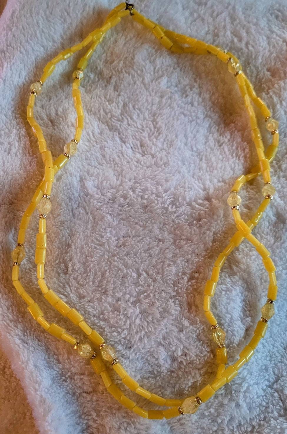 Sunshine Yellow Mid Century Yellow Necklace Light Lovely