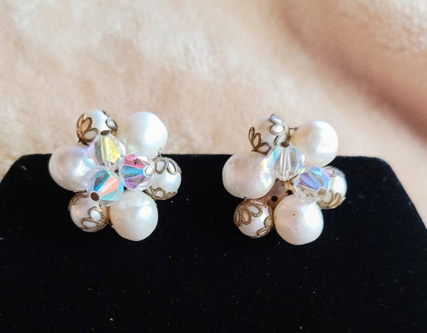 Pearls & Aurora B. Crystal Sparkling StunnersMid Century Marvelous