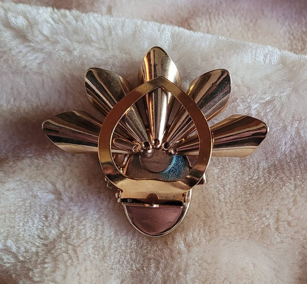 Fan Pearl Rhinestones Accessories Clip.   Hat Clip.  Belt Clip.  Scarf Clip.  Bag Clip Versatile Vintage Treasure cica Late Forties Fabulous