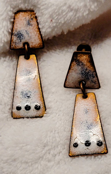 Presenting  Fabulous Forties Handpainted •Enamal on Copper  Collection• Avant-garde  Modern Ancient Sophistication(Pic Earrings Listing)