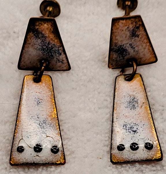 Presenting  Fabulous Forties Handpainted •Enamal on Copper  Collection• Avant-garde  Modern Ancient Sophistication(Pic Earrings Listing)