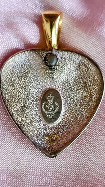PD Crown Designer Heart Two Tone Brush Muted Silver with Gold. Stunning Design Hearts of Distinction Classy Heart Gift Collect Hearts