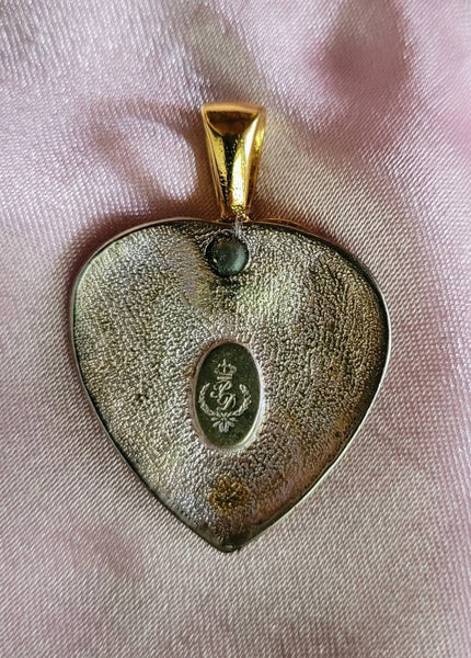 PD Crown Designer Heart Two Tone Brush Muted Silver with Gold. Stunning Design Hearts of Distinction Classy Heart Gift Collect Hearts