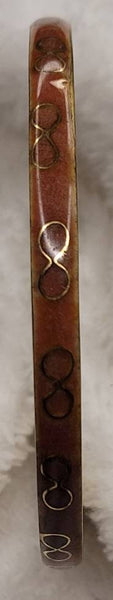 Cool Inlaid Copper Enamel Design  Bracelet 1970