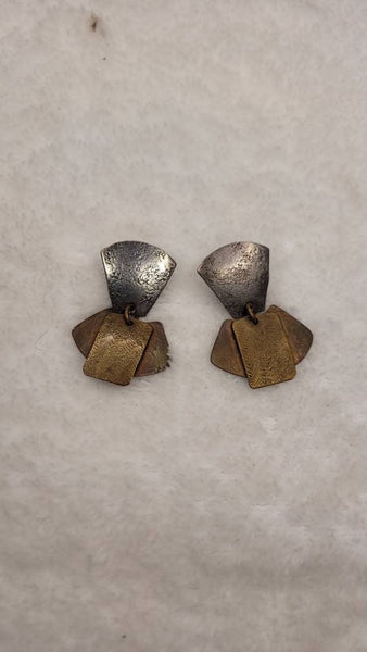 Egyptian Revival Mixed Metal Earwear