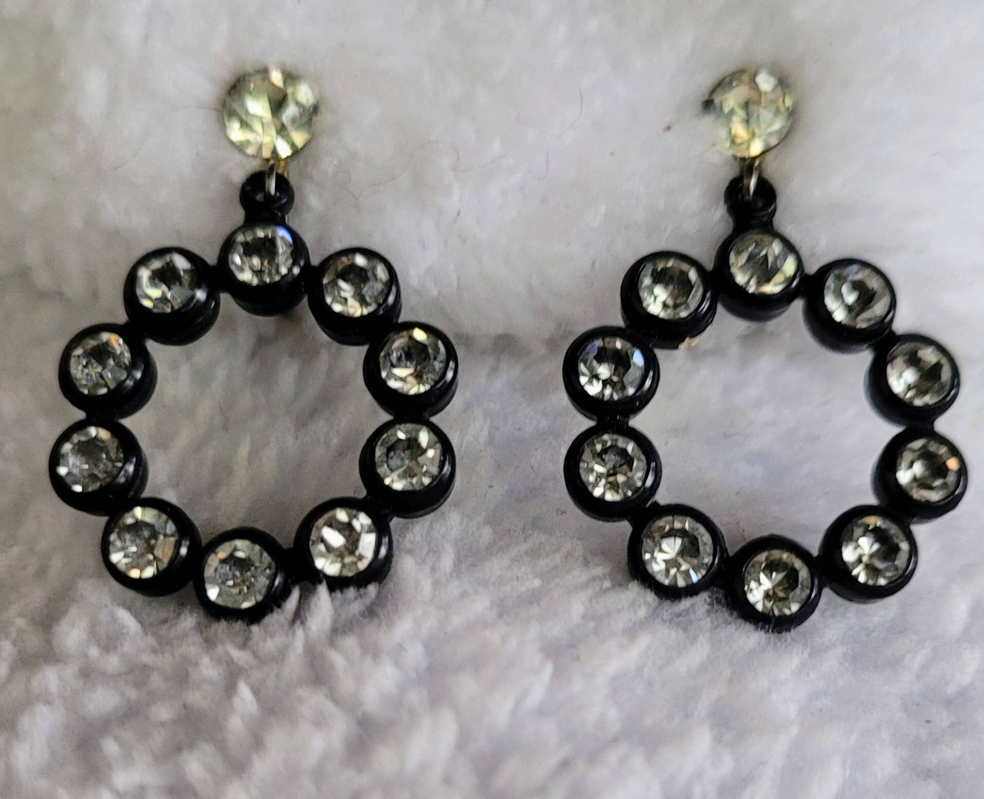 1940s Rhinestone Earrings Fabulous Forties Flash