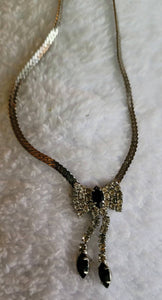 1950s Rhinestone Bowtie Necklace